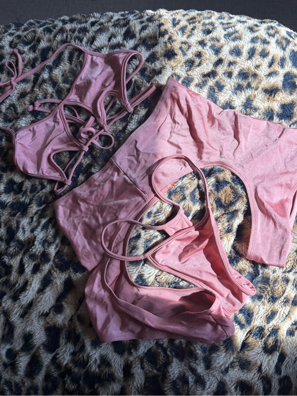 Bubblegum the brand mauve 3 piece garter dancewear festival set